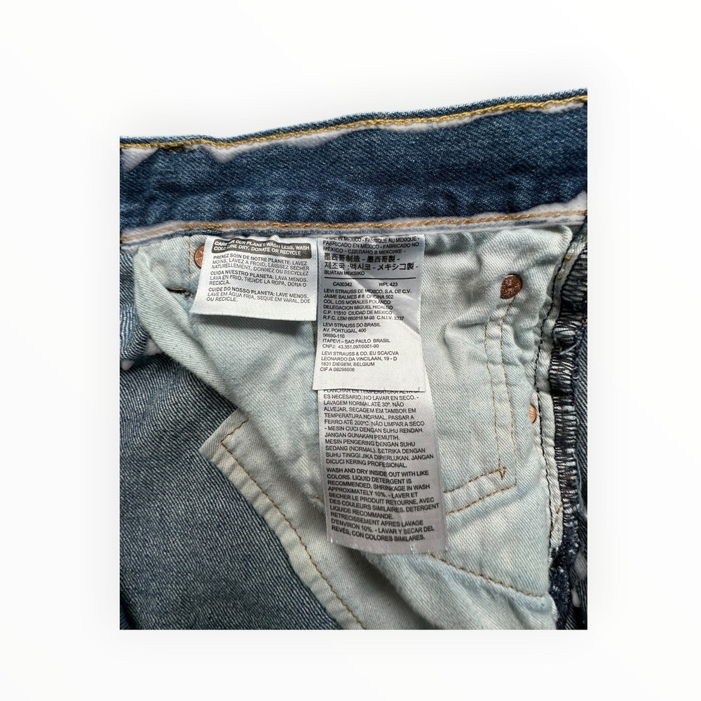 Levi's Jeans Mens 52 Blue 501 Original Fit Straight Leg Button Fly Denim Pants - Picture 5 of 15